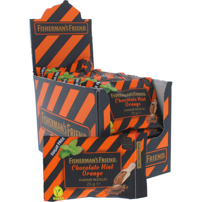 Fisherman"s Friend Fisherman"'s Friend Chocolate Mint Orange 24-pak'