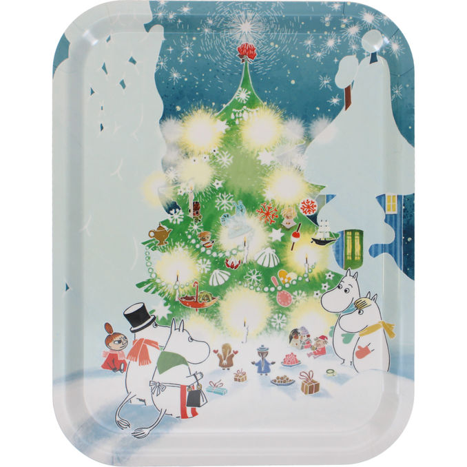 Optodesign Serveringsbakke Mumi Juletræ 36x28cm