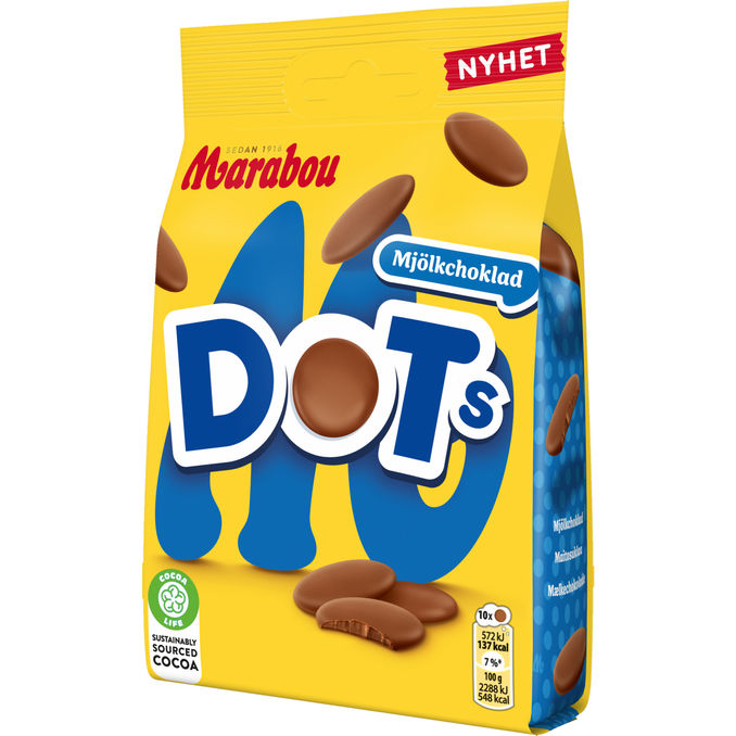 Maitosuklaanapit Marabou Dots