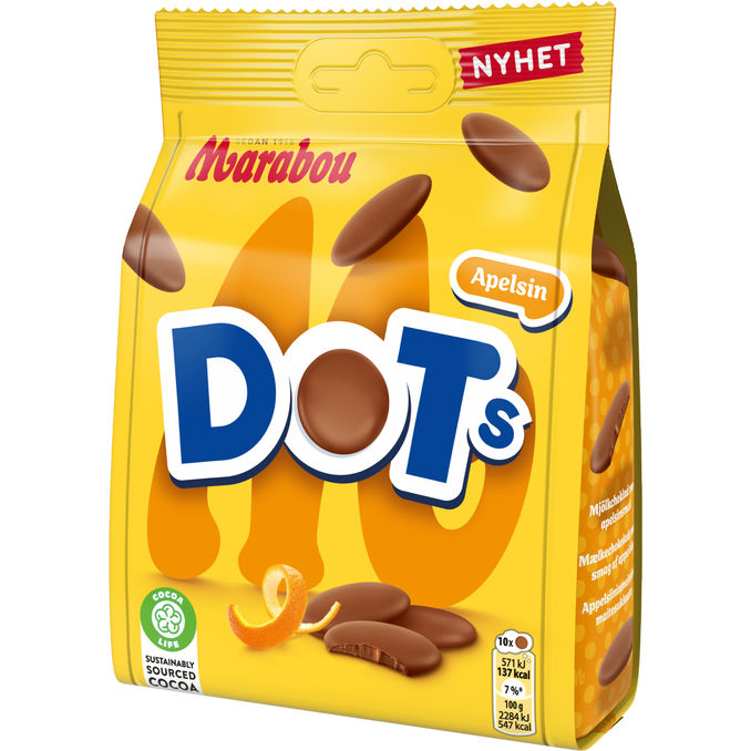 Läs mer om Marabou Dots Apelsin