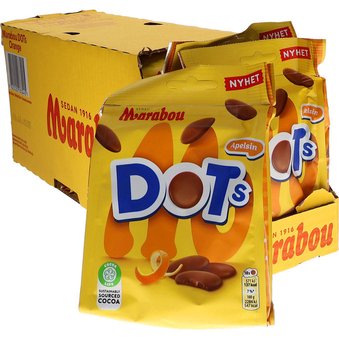 Marabou Dots Apelsin 10-pack