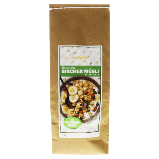 simplyfree 2 x Original Bircher-Müsli Nuss-Mix