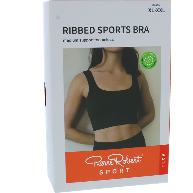 Pierre Robert Sport-BH stl. XL/XXL Svart