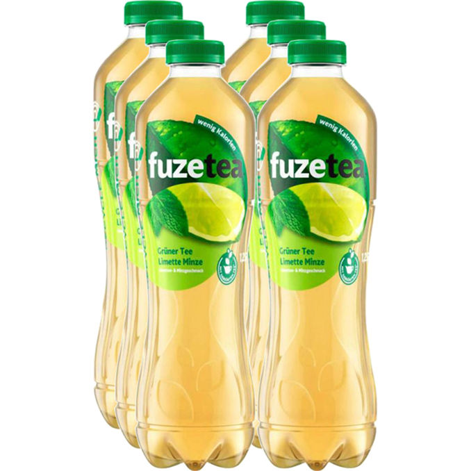 Fuze Tea Limette Minze, 6er Pack (EINWEG) zzgl. Pfand