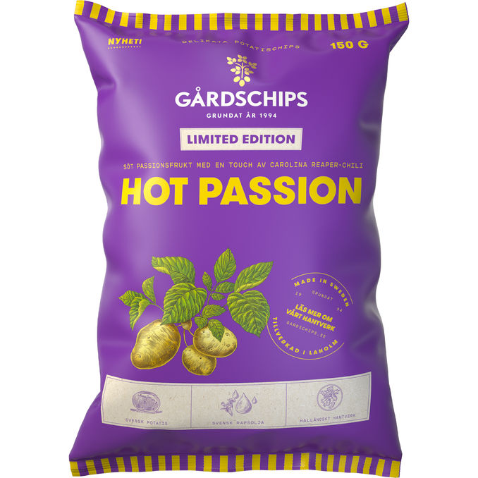 Läs mer om Gårdschips Potatischips Hot passion