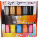 Artist&Co Akrylfärg Metallic & Neon 10-pack