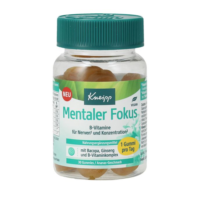 Kneipp Mental Focus Gummies, 30er Pack