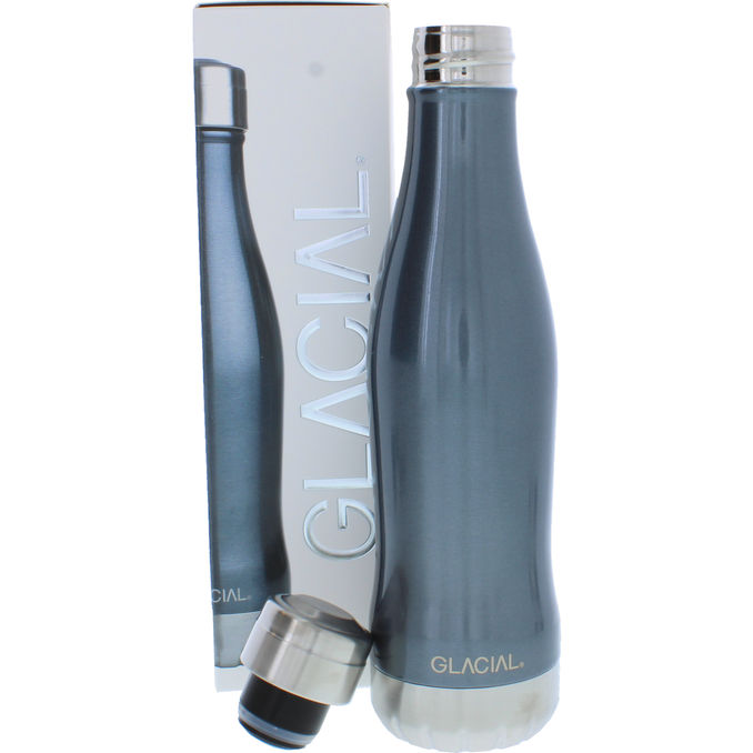 GLACIAL Vattenflaska Blue Metallic 400ml