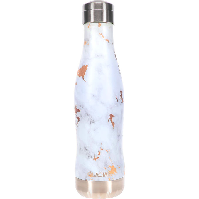 GLACIAL Vattenflaska White Golden Marble 400ml