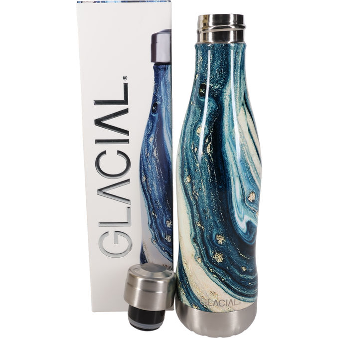 GLACIAL Vattenflaska Indigo Marble 400ml