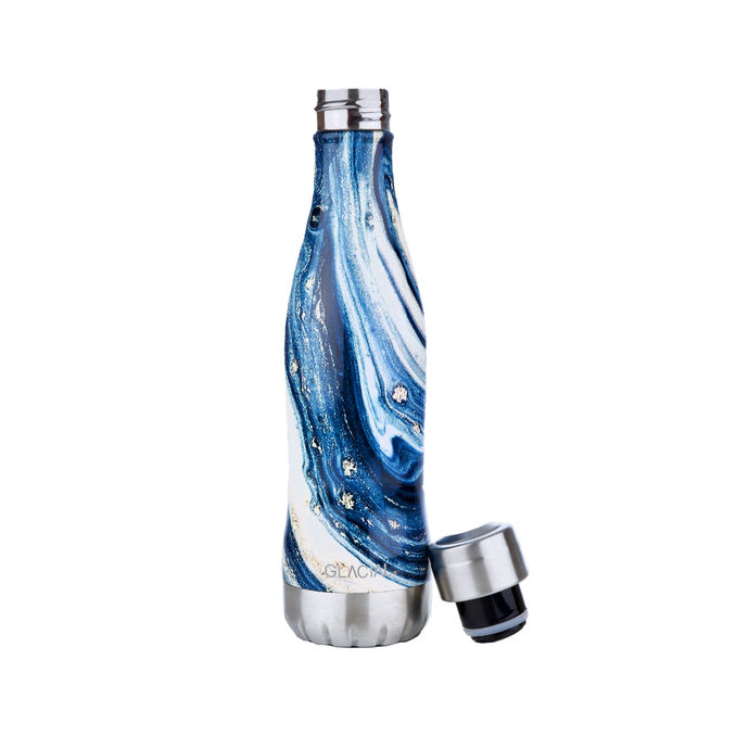 GLACIAL Vattenflaska Indigo Marble 400ml