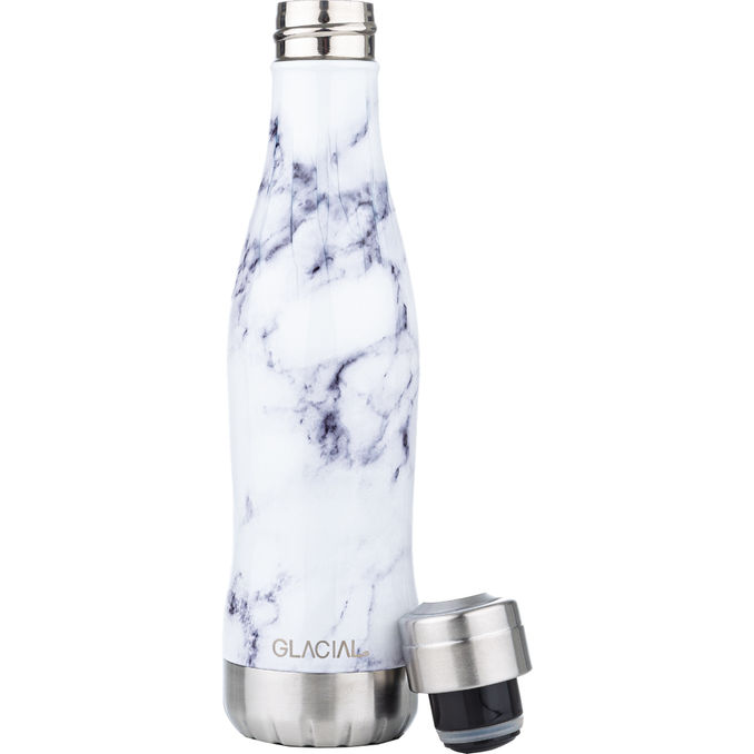 GLACIAL Vattenflaska White Marble