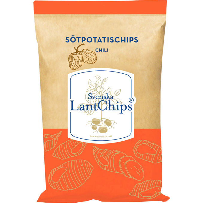 Läs mer om Svenska LantChips LantChips Sötpotatis Chili