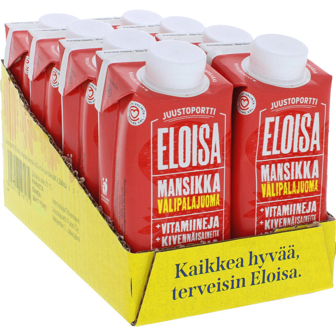 Juustoportti Eloisa Välipalajuoma Mansikka 8-pack