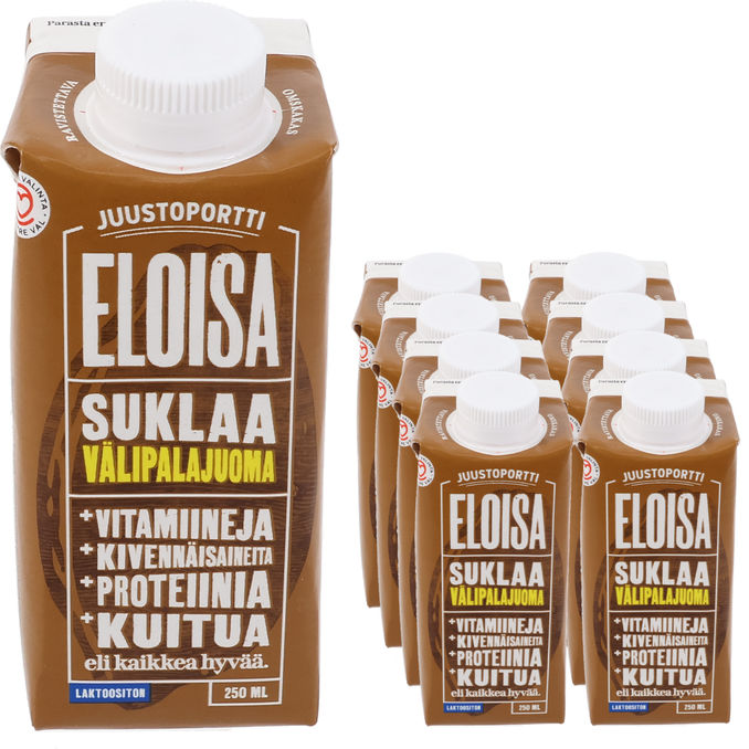 Juustoportti Eloisa Välipalajuoma Suklaa 8-pack 