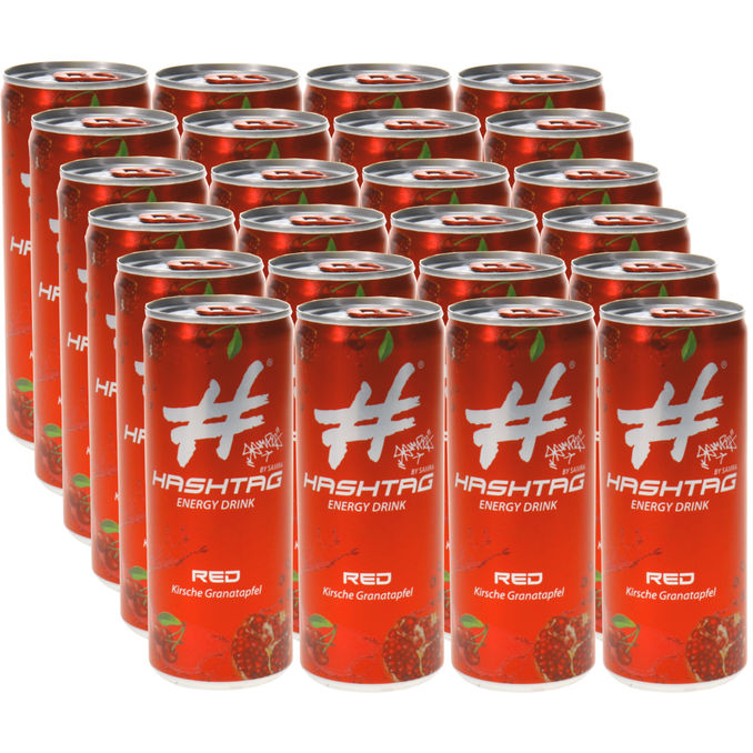 HASHTAG ENERGY Energy Kirsche Granatapfel, 24er Pack (EINWEG) zzgl. Pfand