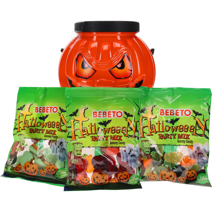 Bebeto Halloweenkrukke m. Slik 210 g