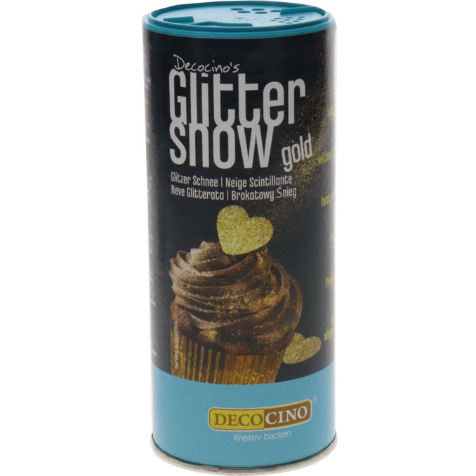 Decocino Glitzer Schnee gold