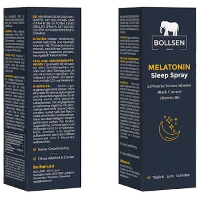 BOLLSEN Melationin Einschlaf-Spray Schwarze Johannisbeere