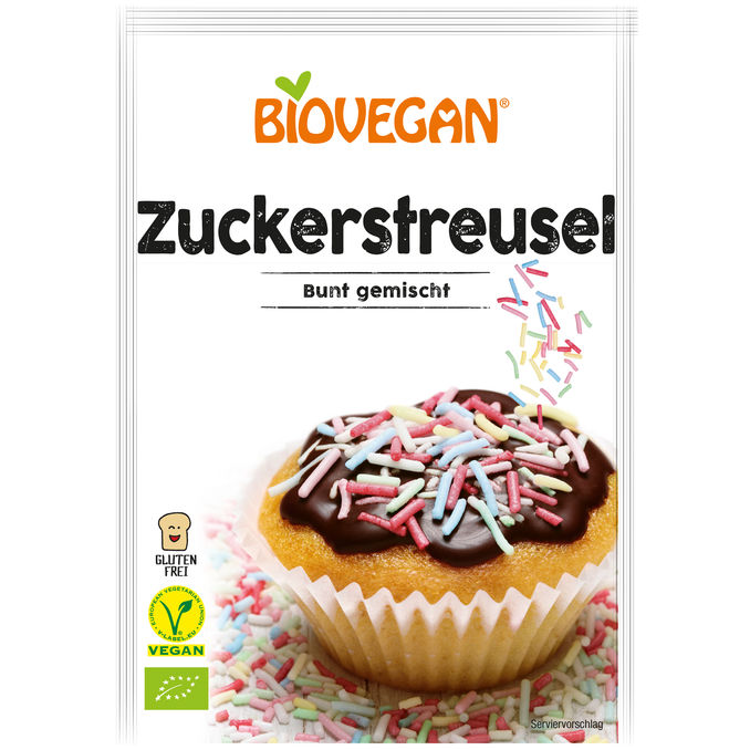 Biovegan BIO Zuckerstreusel Bunt gemischt