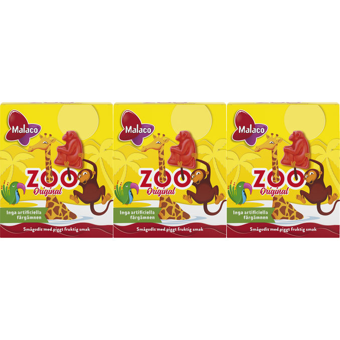 Malaco Makeiset Zoo Original 3-pack