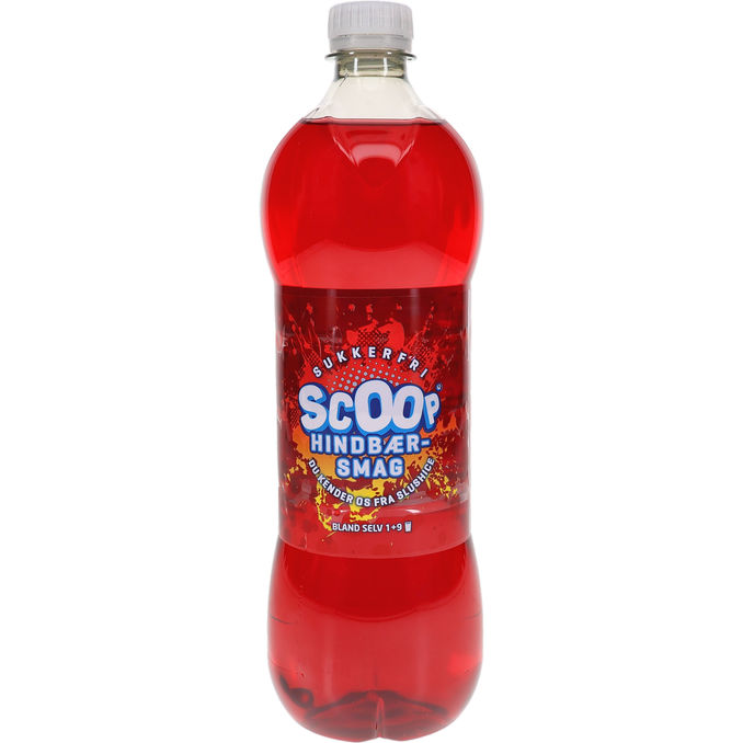 Scoop Hindbær Koncentreret Læskedrik Sukkerfri 950 ml