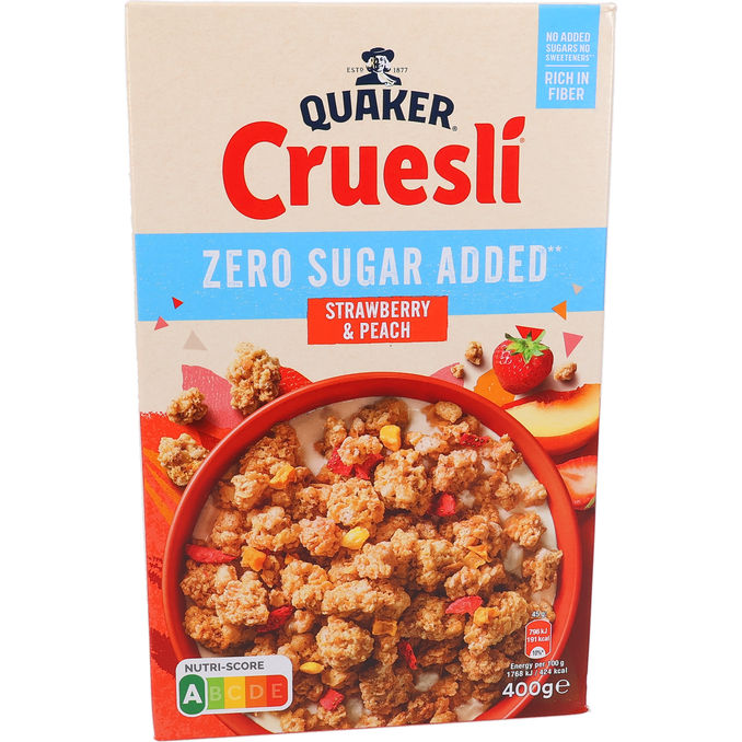 Quaker Cruesli Jordbær & Fersken