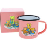 Emaljmugg Bamses Barn Rosa