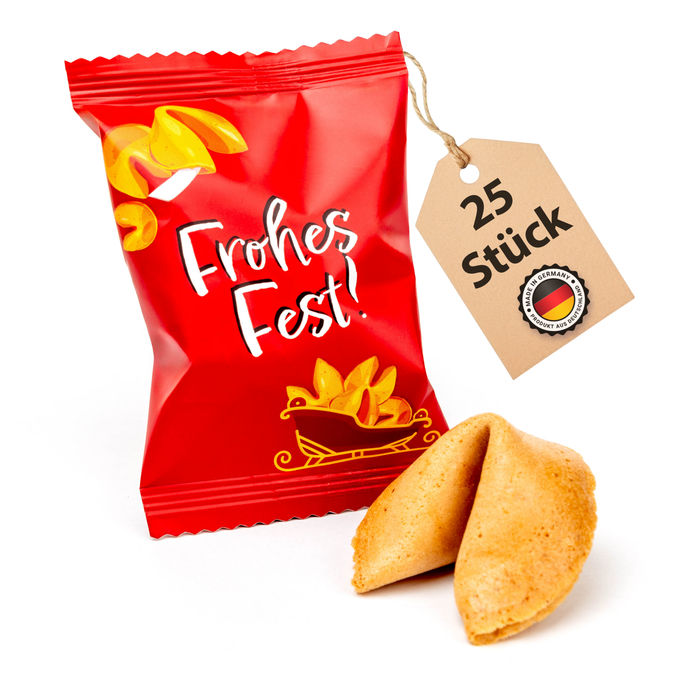 Lucky Treats Weihnachts-Glückskekse, 25er Pack