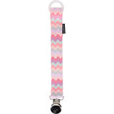 Geggamoja Geg Pacifier Holder Zick zack pink 48 One Size