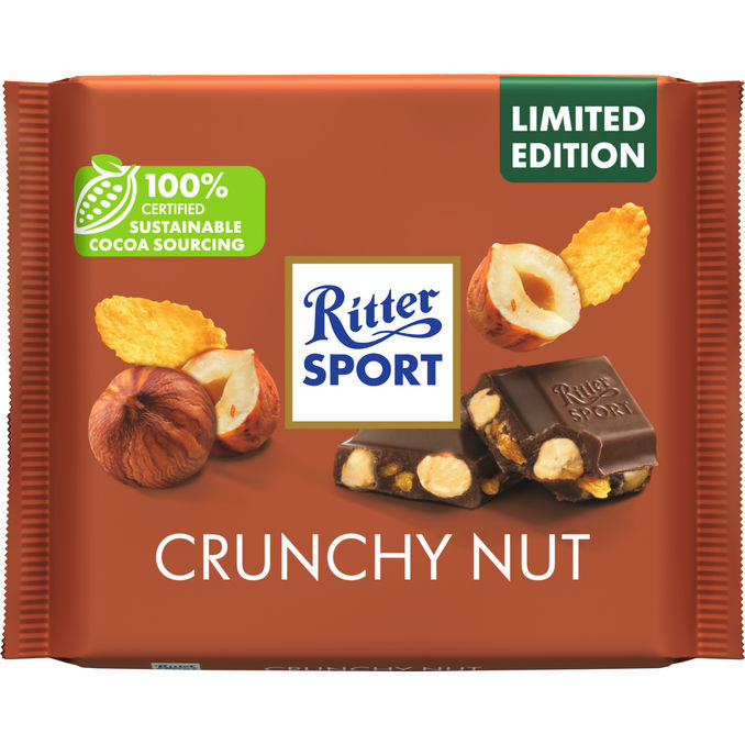 Ritter Sport Mælkechokolade Crunchy Nut