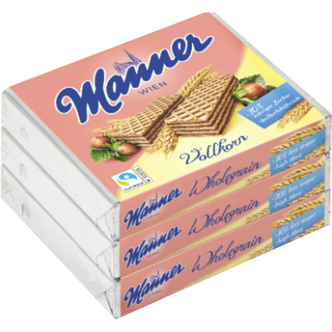 Manner Neapolitaner Vollkorn, 3er Pack