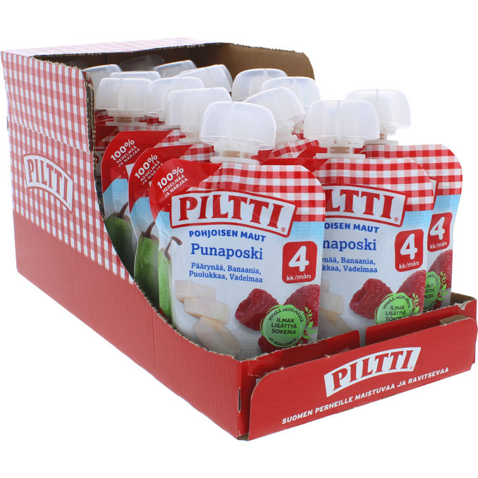Piltti Frugt- og Bærmos 16-pak