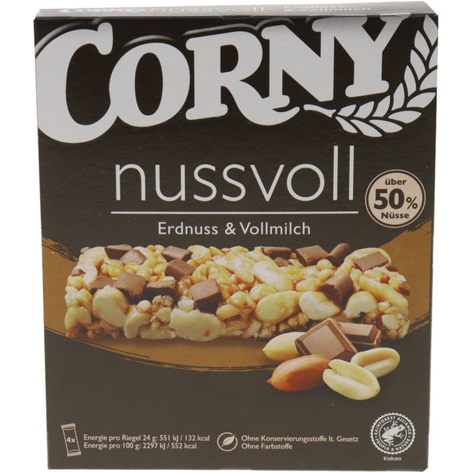 Corny Nussvoll Erdnuss, 4er Pack