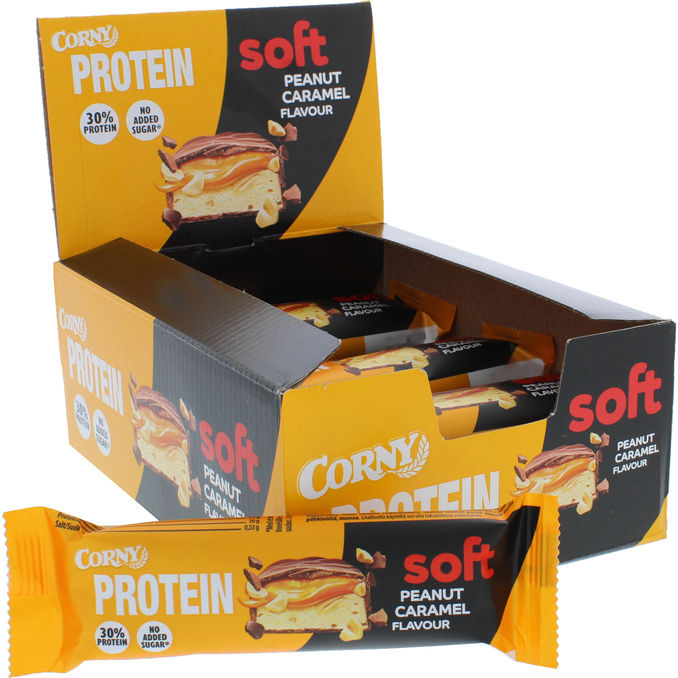 Läs mer om Corny Proteinbar Soft Peanut-Caramel 12-pack