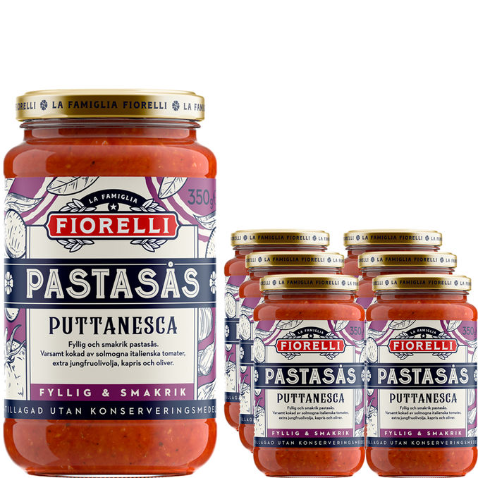 Fiorelli Pastasås Puttanesca 6-pack