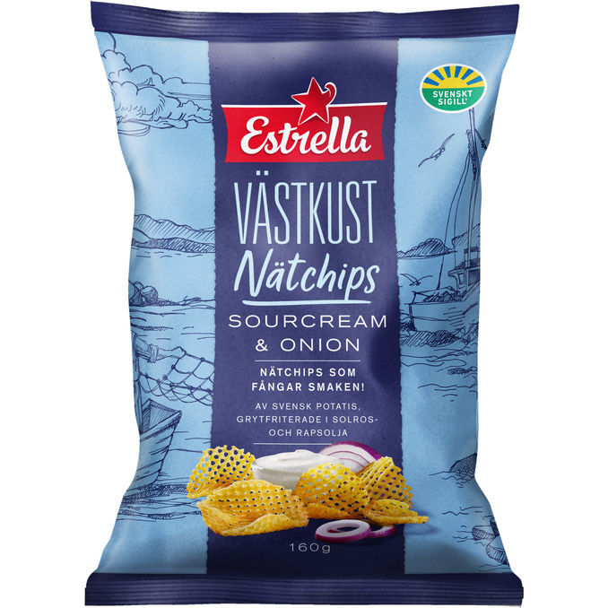 Estrella Netchips Sourcream & Onion 160g
