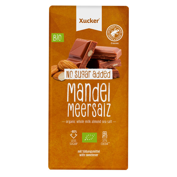 Xucker BIO Vollmilch-Schokolade Mandel-Meersalz