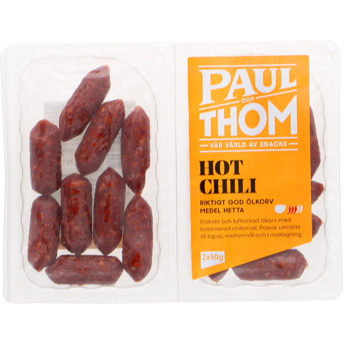 Paul och Thom Snacksalamier Hot Chili