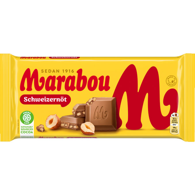 Marabou Maitosuklaalevy Schweizernöt