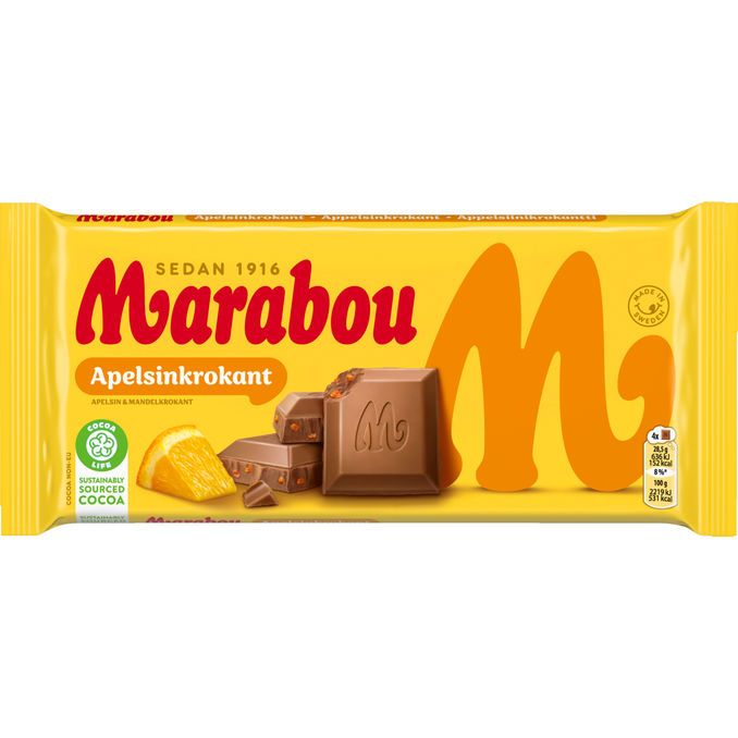 Marabou Mjölkchoklad Apelsinkrokant