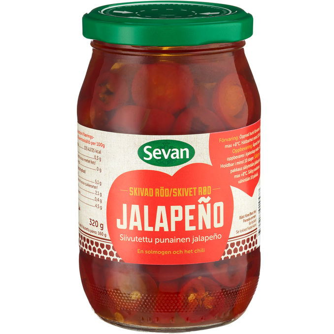 Sevan Røde Jalapeños 320g