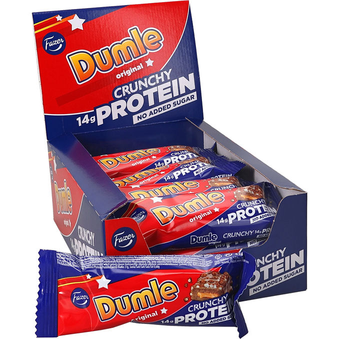 Fazer Proteiinipatukat Dumle Crunchy 15-pack
