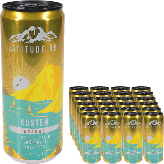 24 x Latitude 65 Energidryck Kusten | 24 x 330 ml - Storpack