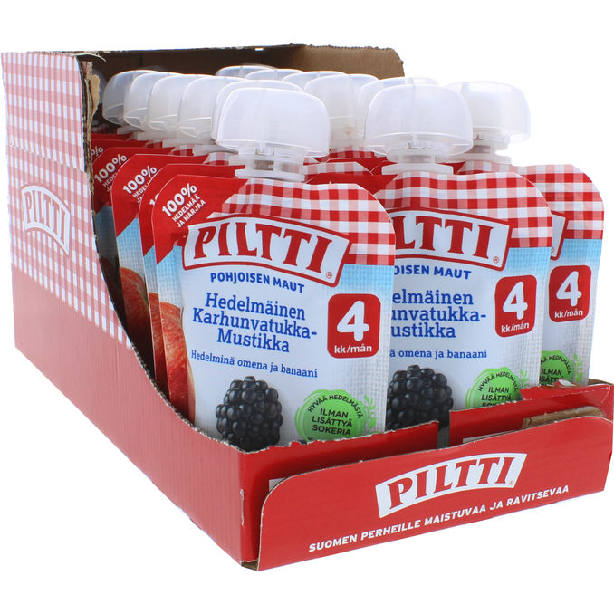 Piltti Hedelmäsose Karhunvatukka-Mustikka 16-pack