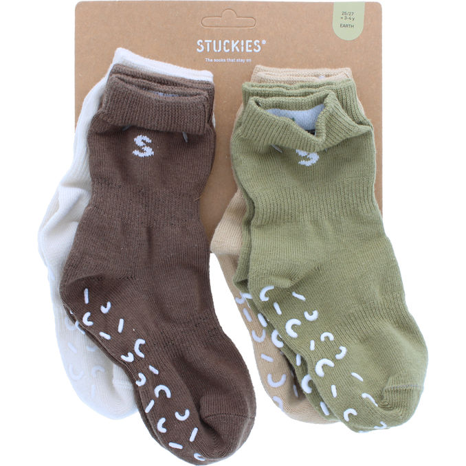 Stuckies Strumpor Stl. 25-27 Brun & Grön 4-pack