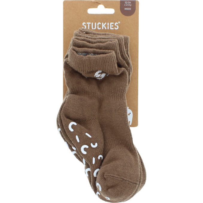 Stuckies Strumpor Stl. 22-24 Brun 3-pack