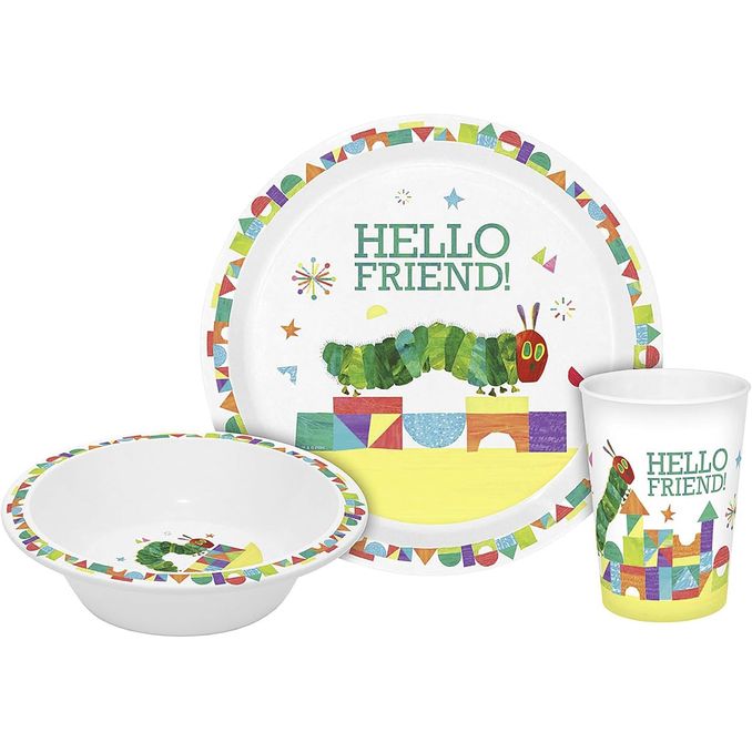 Kindergeschirr Raupe Nimmersatt, 3 teilig