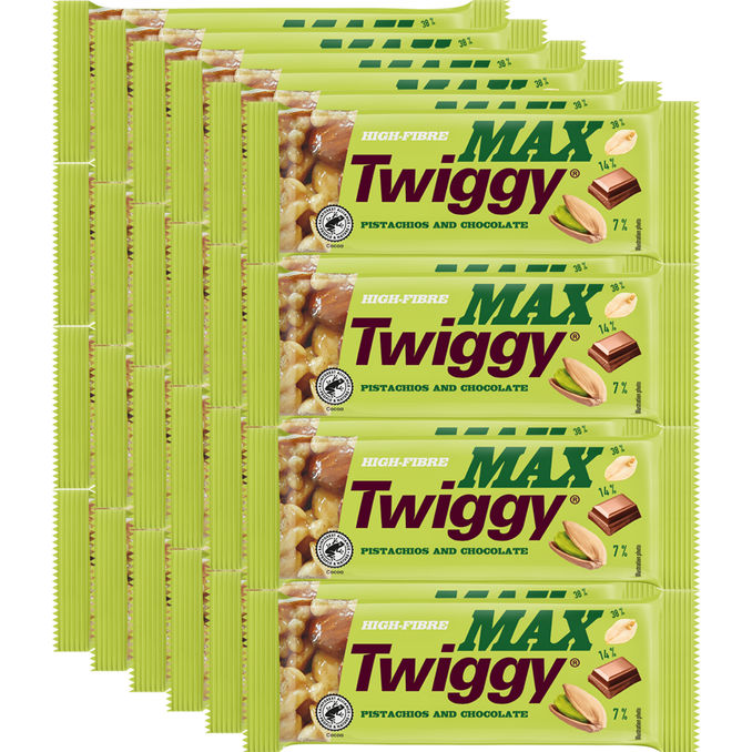 Twiggy Müsliriegel Peanuts & pistachio Dark Chocolate, 24er Pack