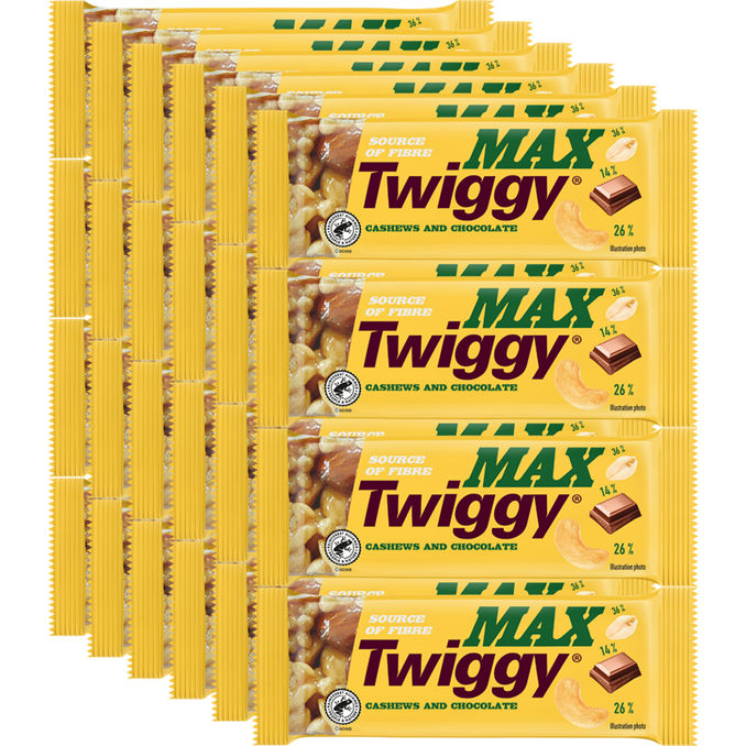 Twiggy Müsliriegel Peanuts & cashew Dark Chocolate, 24er Pack